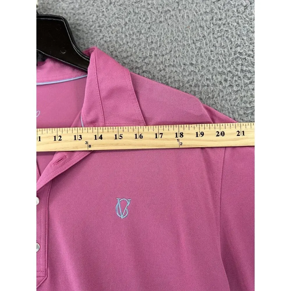 Johnnie O Polo Short Sleeve Golf Beach Surf Salmon Pink Stretch‎ Mens XL Logo